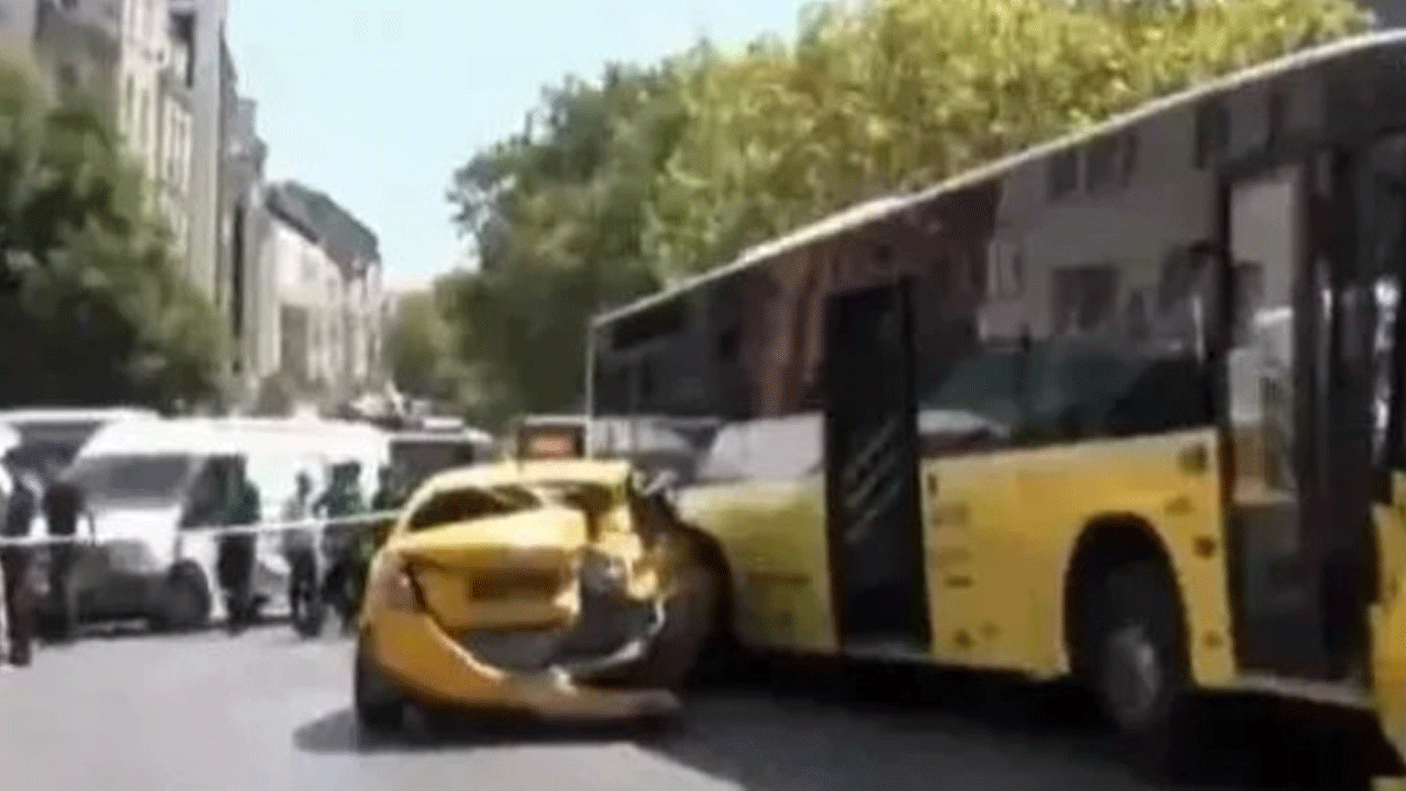 Beyoğlu'nda zincirleme kaza: İETT otobüsü önüne geleni biçti!