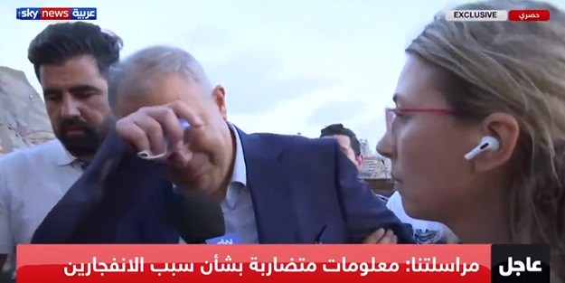 Beyrut Valisi gözyaşlarına hakim olamadı