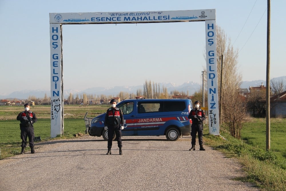 Beyşehir’in bir mahallesinde karantina tedbirleri sürüyor 