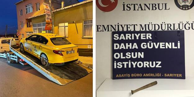 Beyzbol sopalı saldırgan taksi şoförüne şok!