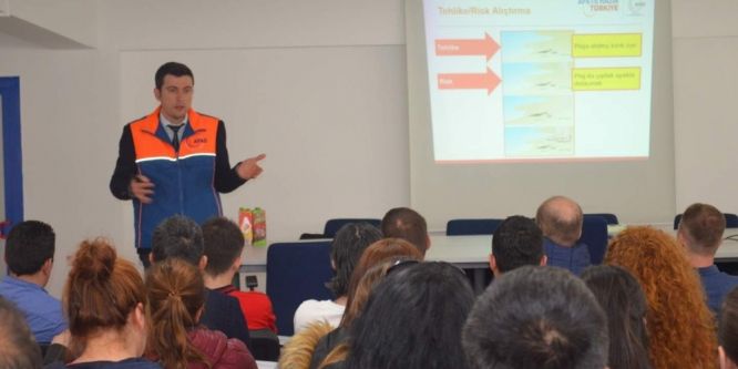 İşyeri personeline afet bilinci eğitimi verildi
