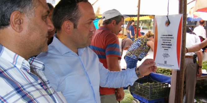 Kaymakam köylü pazarını denetledi