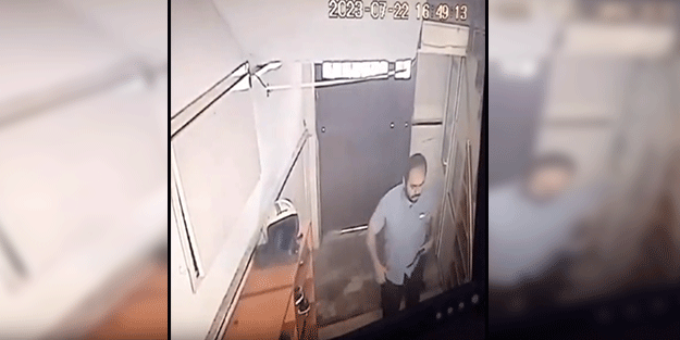 Bıçaklı saldırıda hayatını kaybeden Sacit Pişkin'in son görüntüleri!