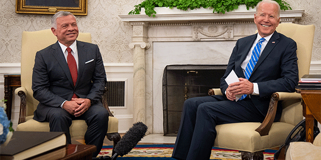 Biden, Ürdün Kralı ile böyle görüştü