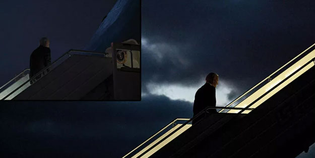 Biden'ın merdivenle imtihanı! Bozuntuya vermedi