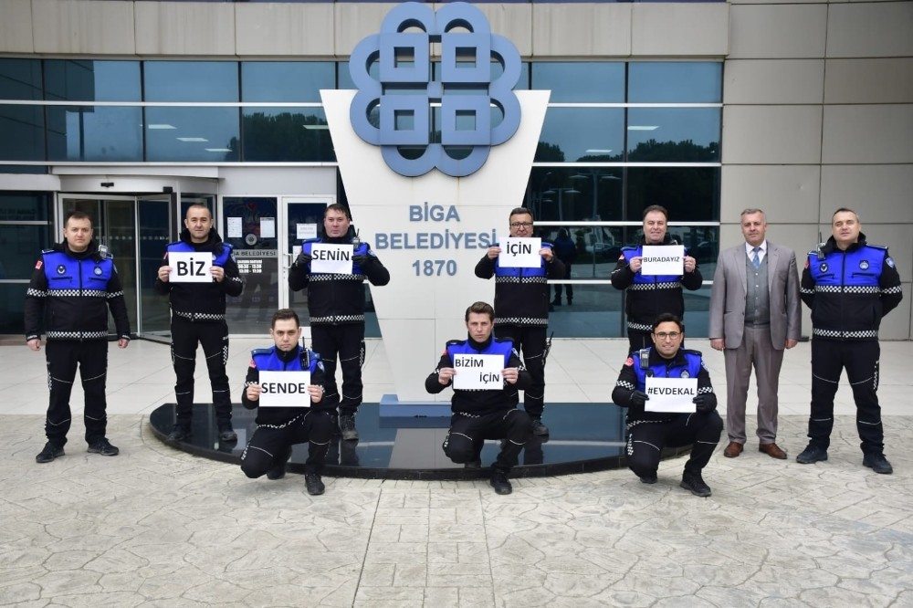 Biga Belediyesi’nden ‘evde kal’ mesajı 