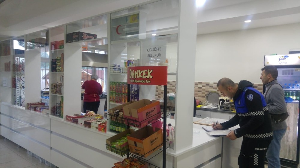 Biga zabıtasından kantin ve marketlerde denetim 