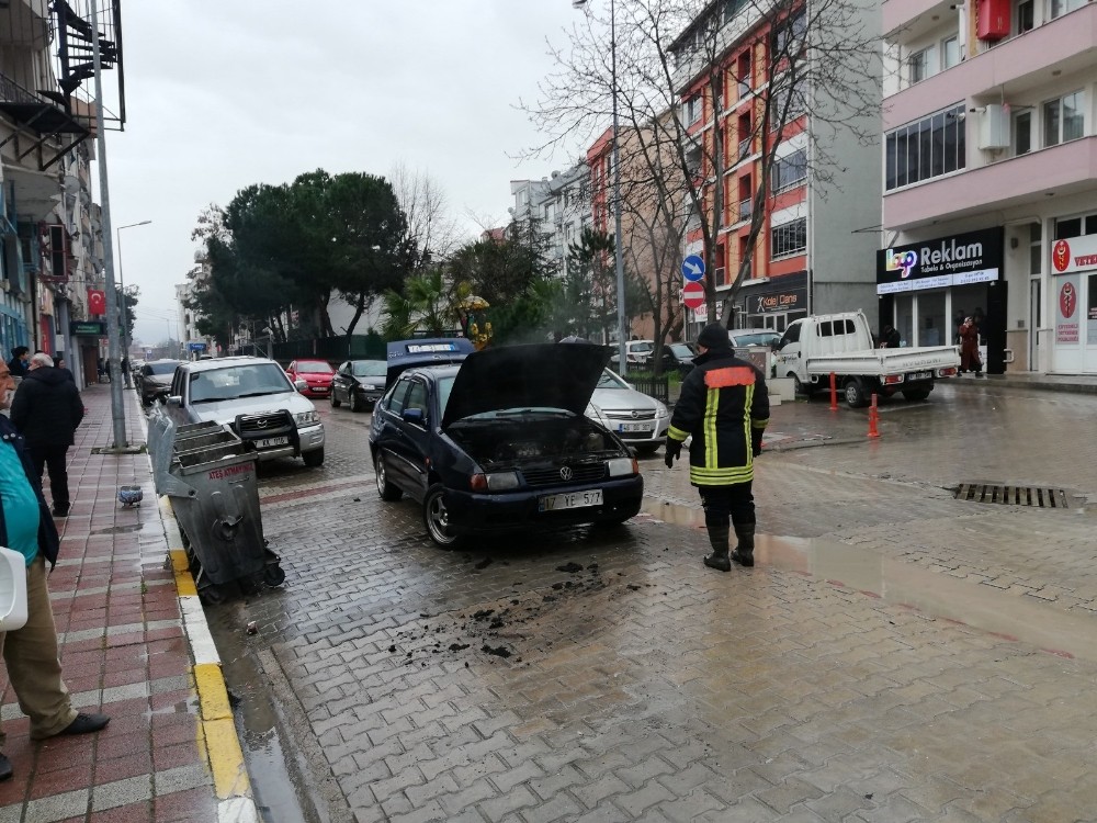 Biga’da araç yangını 