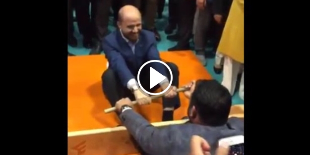 Bilal Erdoğan güreşti Tayyip Erdoğan hakemlik yaptı
