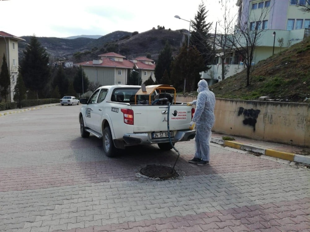 Bilecik Belediyesi tarafından ilaçlama çalışmaları 