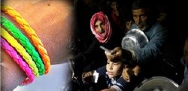 Bileklik takmayan sığınmacıya yemek yok