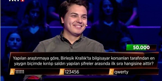Bilgi yarışmasında dikkat çeken soru! 50 bin lira kazandırdı