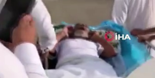 Bilinci kapalı olan müezzin hastaneye kaldırılırken ezan okudu