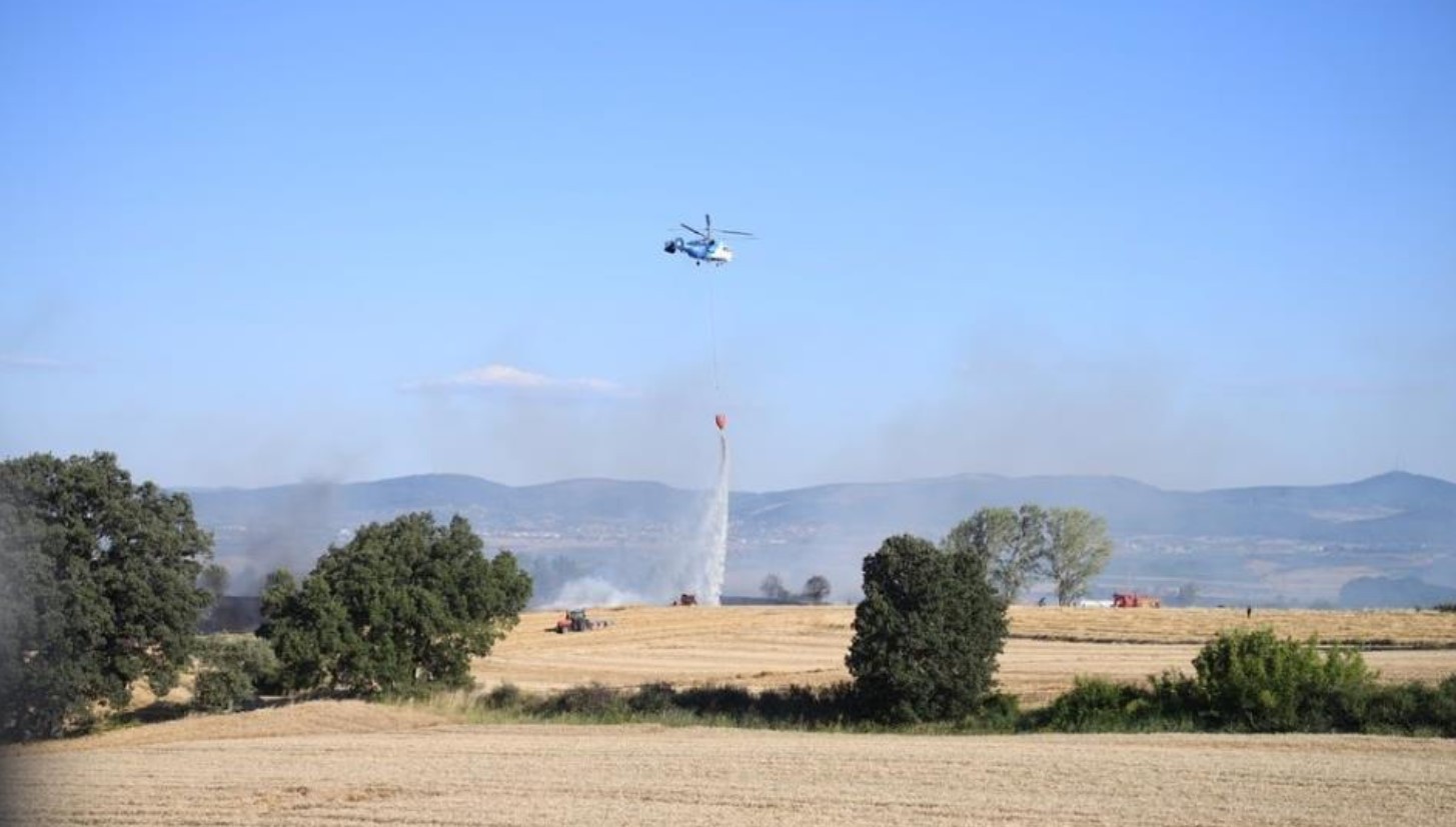 Bin 226 dönüm buğday kül oldu