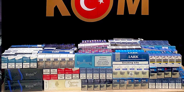 Bin dört yüz kaçak sigara ele geçirildi