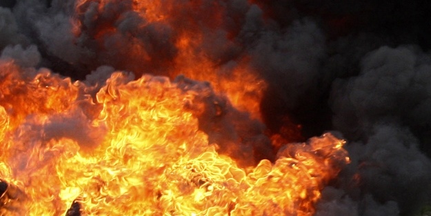 Bin kişilik fabrika'da yangın