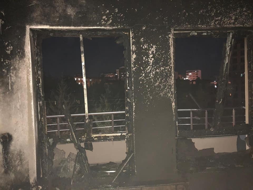 Binada çıkan yangın korkuttu 