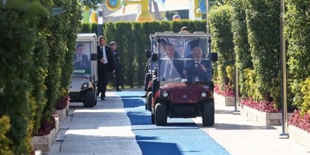 Binali Yıldırım kullandı, Erdoğan böyle geldi!
