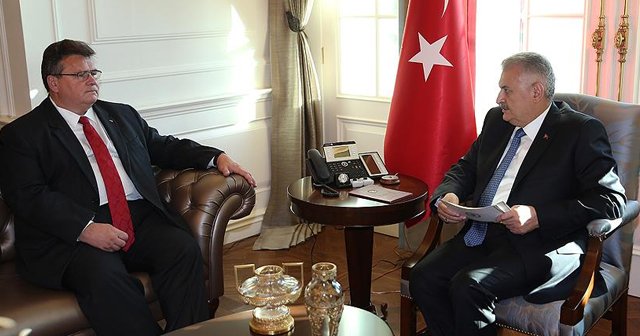 Binali Yıldırım Litvanya Dışişleri Bakanı Linkevicius'u kabul etti