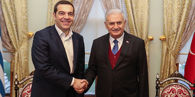 Binali Yıldırım, Aleksis Çipras'ı kabul etti