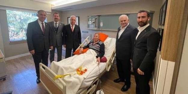 Binali Yıldırım'dan Sait Badıllı'yı hastanede ziyaret etti