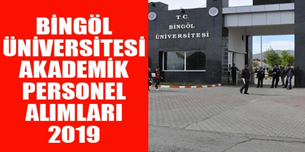 Bingöl Üniversitesi öğretim görevlisi alımı başvurusu | 2019 akademik personel alımıları