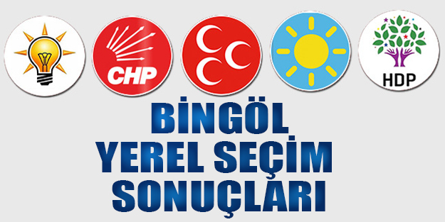 Bingöl yerel seçim sonuçları 2019 | Bingöl yerel seçim partilerin oy oranları