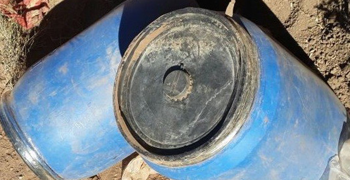 Bingöl'de toprağa gömdüğü 160 kilo amonyum nitrat ele geçirildi