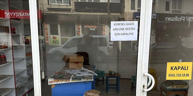 Bingöllü esnaftan küresel Gazze grevine destek!