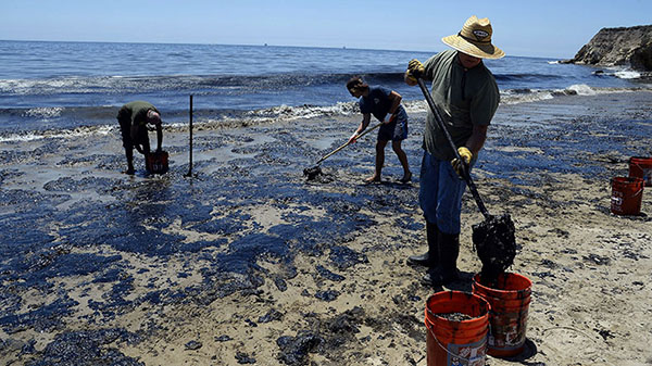 Binlerce galon petrol okyanusa sızdı