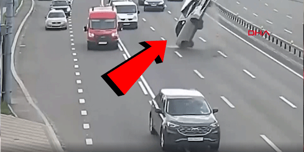 Bir anda takla attı! Ne olduğunu kimse anlamadı