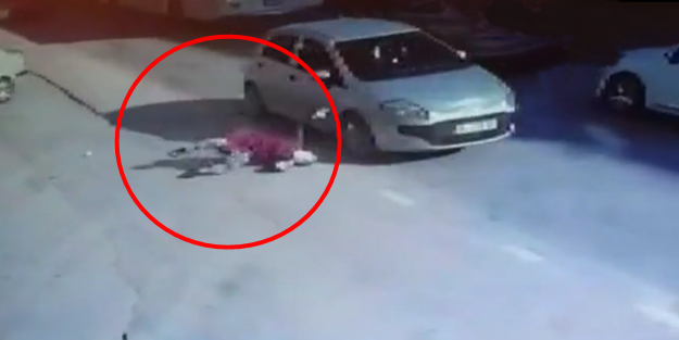 Bir anda yola atlayan kadın dehşeti yaşadı! O anlar kamerada