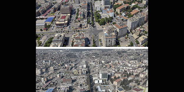 Bir gün var ertesi gün yok! İşte depremlerin boyutunu gösteren kareler