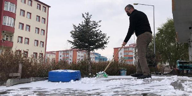 Bir ile mevsimin ilk karı yağdı