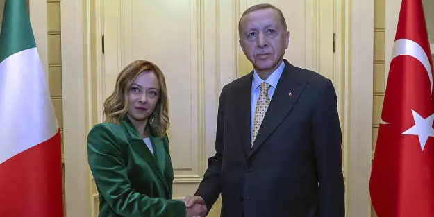 Bir ilk gerçekleşti! Cumhurbaşkanı Erdoğan, İtalya Başbakanı Meloni'yi kabul etti