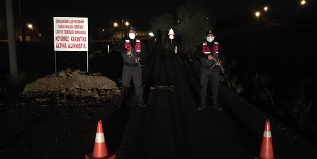 Bir köy karantinaya alındı