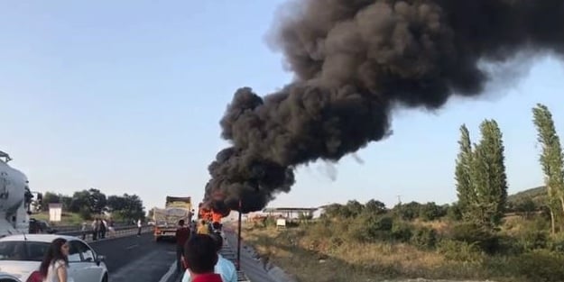 Bir otobüs yangını daha! Faciadan dönüldü