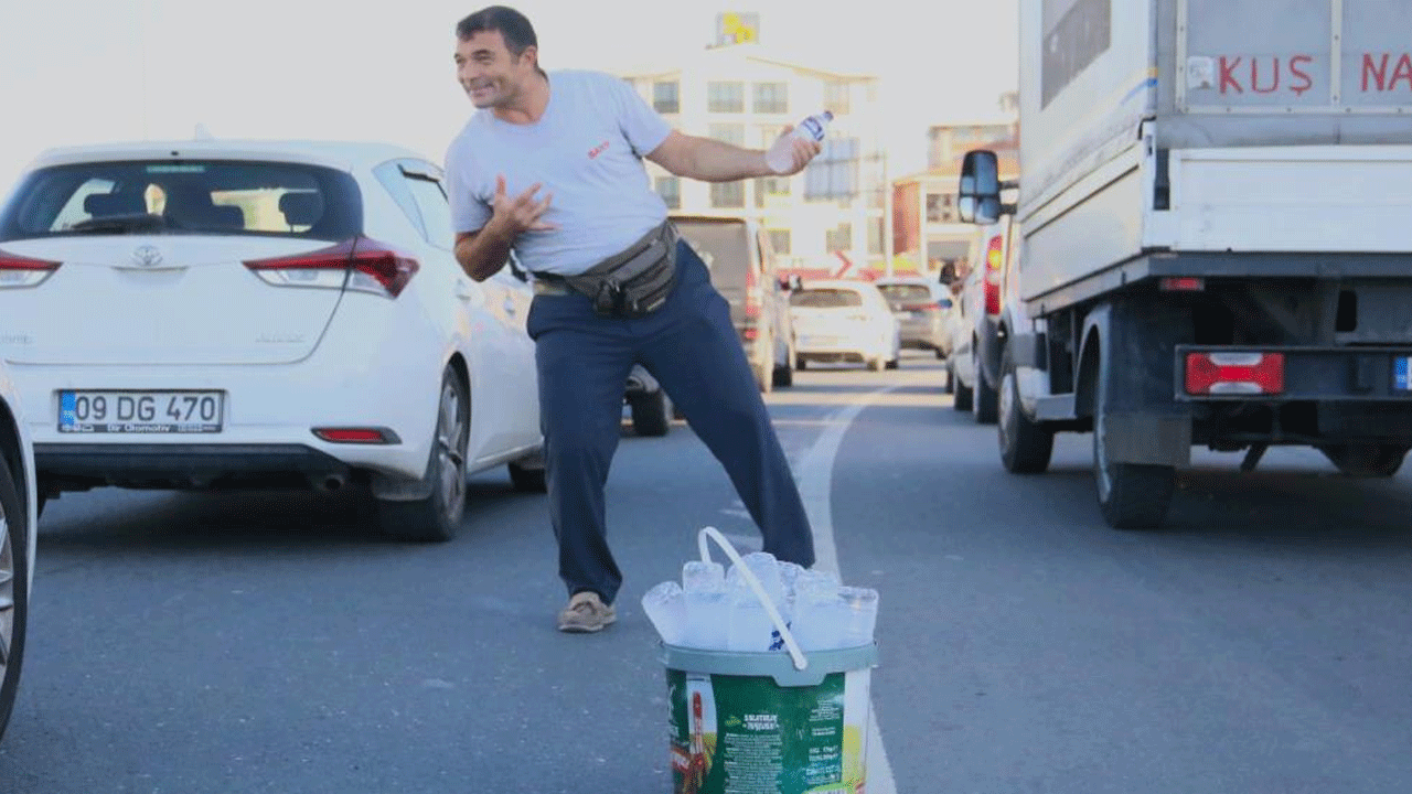 Bir şişe suyla insanların iş yorgunluğunu alıyor