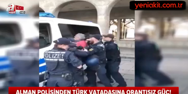 Teröristleri koruyan Alman polisi Türk vatandaşa saldırdı!