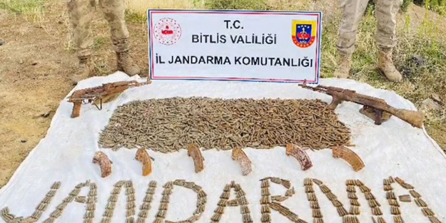 Bitlis kırsalında mühimmat ele geçirildi