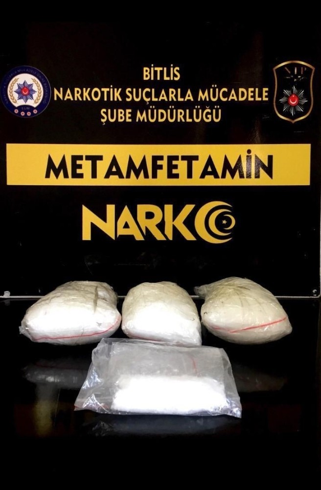 Bitlis’te 996 gram metanfetamin ele geçirildi 