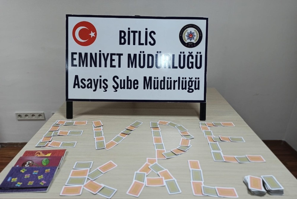 Bitlis’te kumar oynayanlara ceza kesildi 