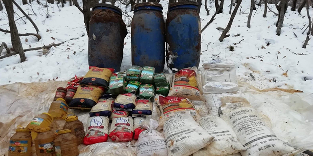 PKK'nın yaşam malzemeleri ele geçirildi