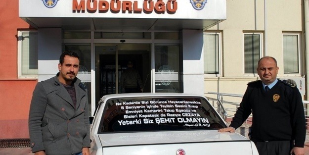 Manisa'da anlamlı yazı: Biz cezaya razıyız, siz yeter ki şehit olmayın