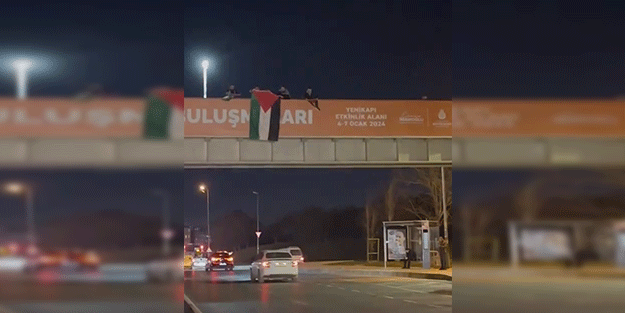 Blinken'a İstanbul'da Filistin bayrağı şoku!