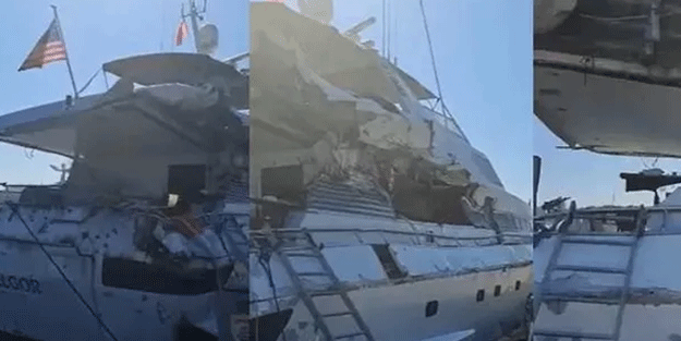 Bodrum açıklarında çatışma! ABD bayraklı lüks yat delik deşik oldu