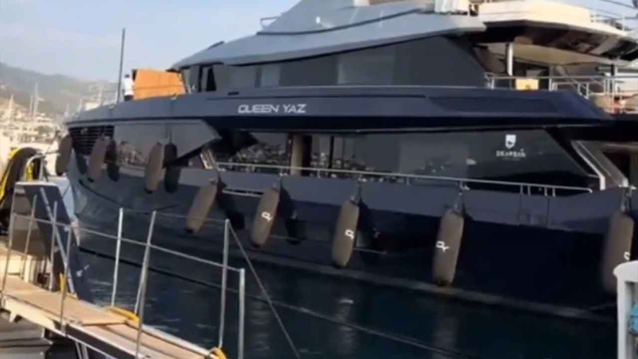 Bodrum açıklarında servet değerinde görüntü! Aziz Yıldırım'ın devasa yatı görenleri şaşırttı!