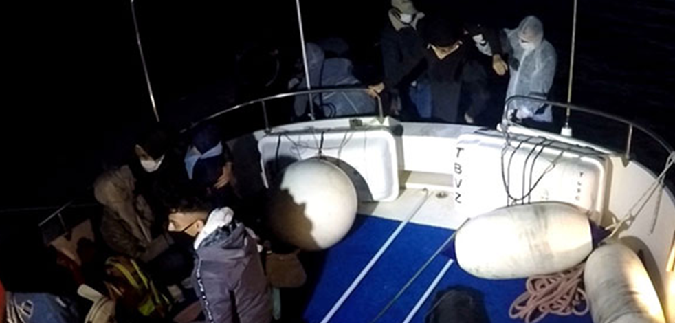 Bodrum'da 11 kaçak göçmen kurtarıldı
