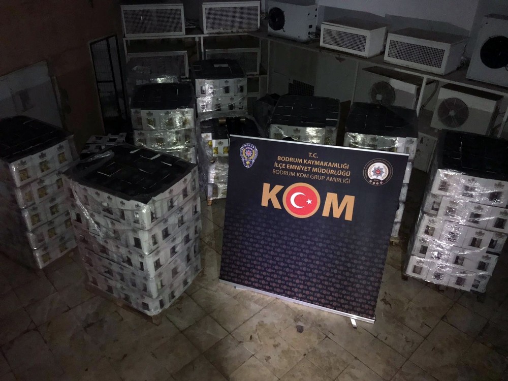 Bodrum’da 7 bin şişe sahte içki 