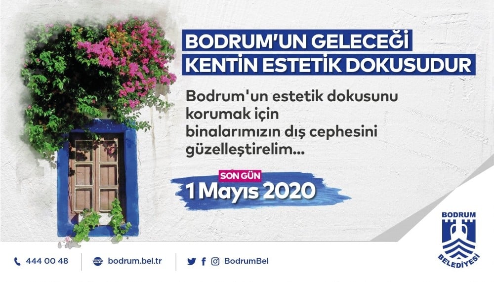 Bodrum’da binaların dış cepheleri güzelleşecek 